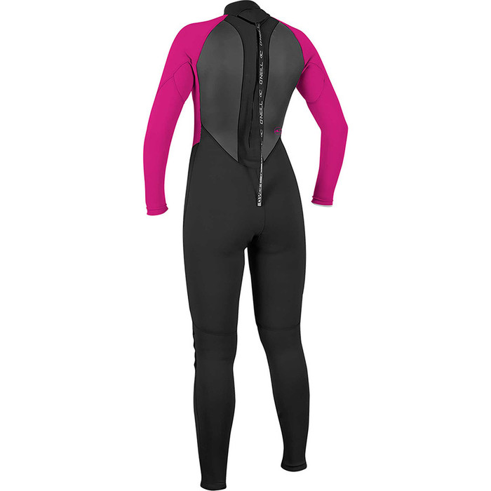 2024 O'Neill Womens Reactor II 3/2mm Back Zip Wetsuit 5042 - Black / Berry